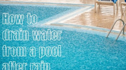 how to drain water from above ground pool after rain