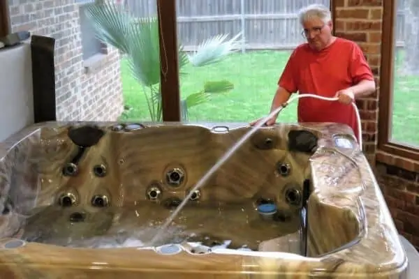 how to empty hot tub