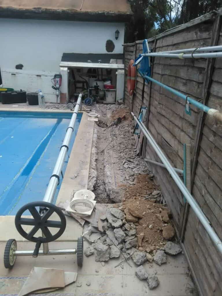 no suction from pool skimmer due to collapsed flexible pipes