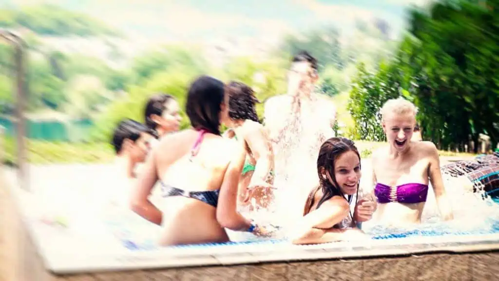 fun in the hot tub