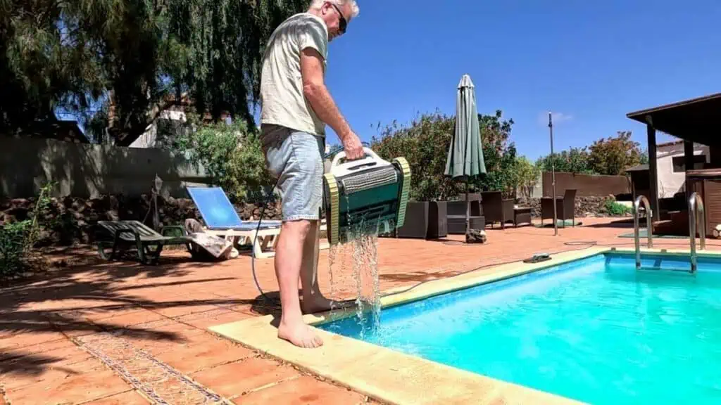 Lifting a Robotic Pool Cleaner out of a Pool with a Bad Back 2