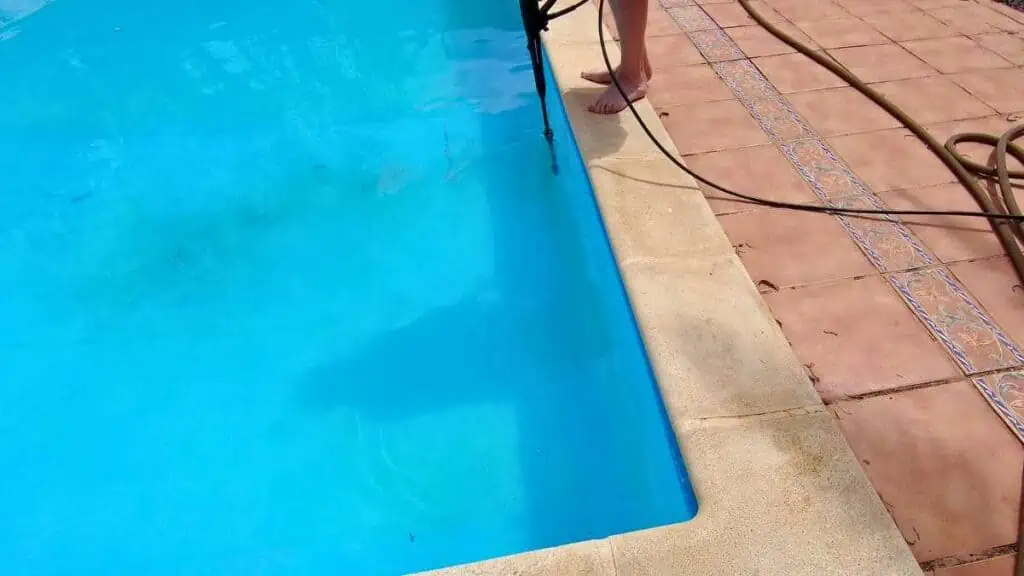 pressure wash pool without draining