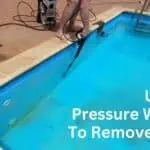 Using a  Pressure Washer to Remove Algae in a Pool