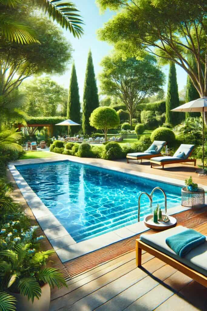 a beautiful backyard pool