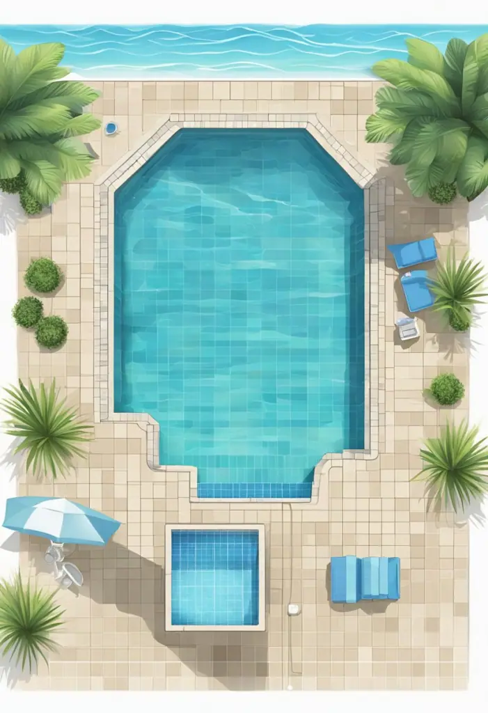 A clean swimming pool
