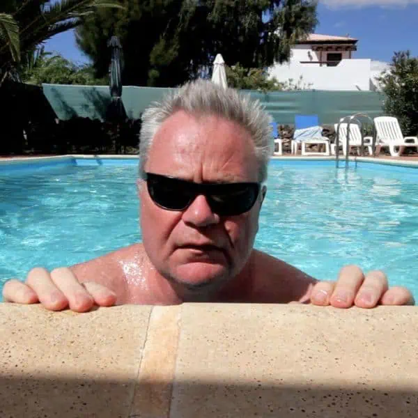 JP in his pool