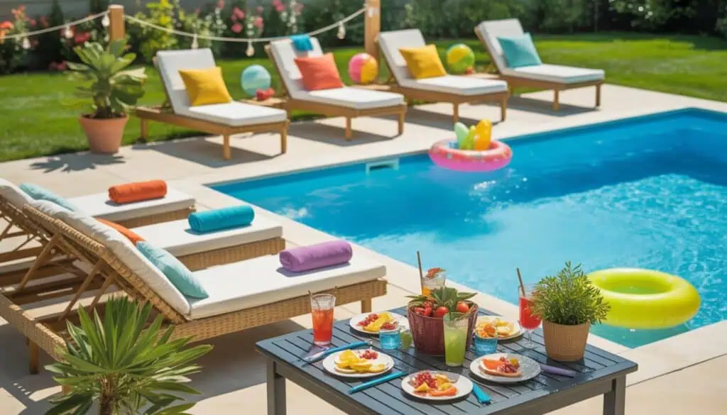 A pool ready for a pool party