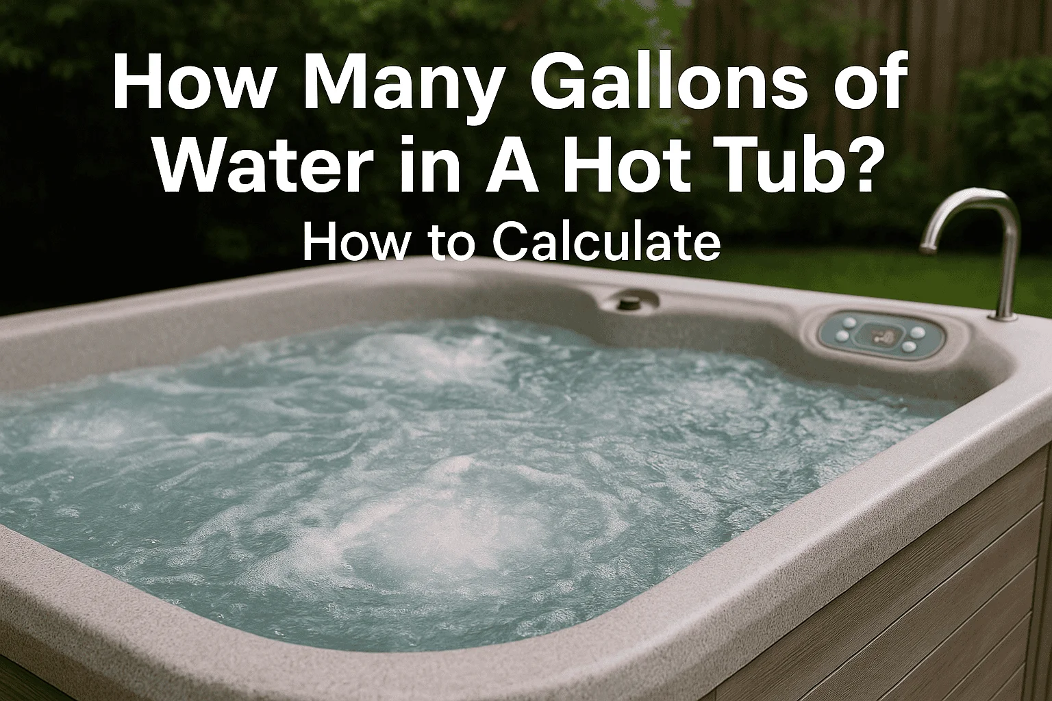 How Many Gallons of Water in A Hot Tub? How to Calculate