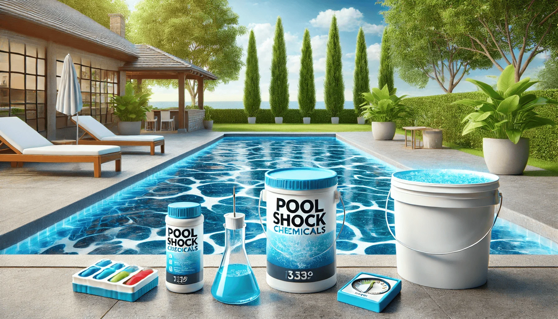 How to Shock a Pool | Step by Step Guide - chemicals by a pool